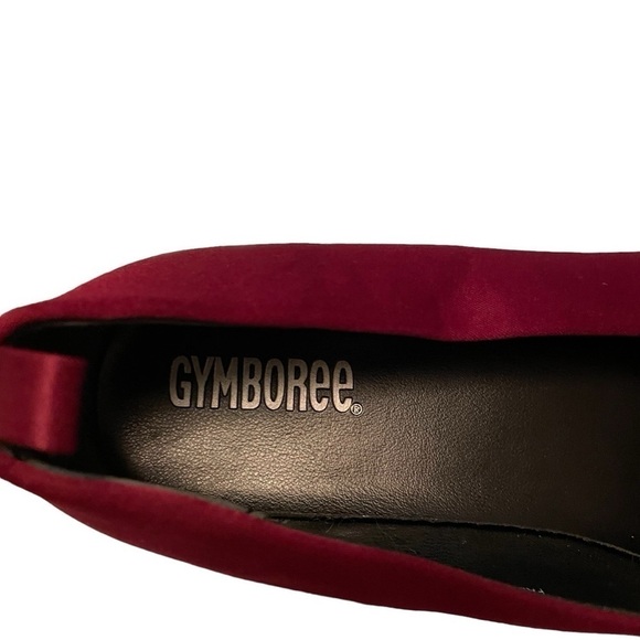 Gymboree Burgundy Satin Like Fabric - Girls Dress Shoes Size 2 - Rhinestones - Picture 13 of 13
